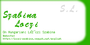 szabina loczi business card